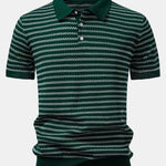 Stripe Knitted Polo Shirt