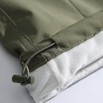 Winter Fleece-lined Drawstring Waterproof Pants
