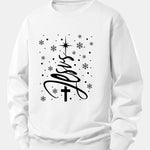 Christmas Jesus Print Relax Fit Sweatshirt