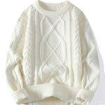 Twist Jacquard Crew Neck Sweater