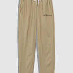 Men's textured elastic waist versatile casual pants