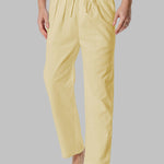 Men's imitation cotton and linen solid color loose casual pants