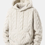 Geometric Jacquard Teddy Hoodie & Jogger Pants