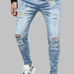 Men's Casual Destroyed Frayed Jeans