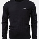 Men Print Cotton Arc Hem T-Shirt