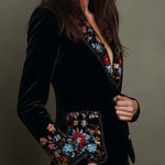 María ⎸ Blazer Bordado con Estampado Floral Multicolor