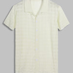 Men's Street Style Sexy Knit Short Sleeve crochet Shirt