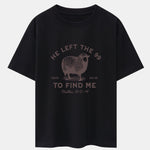 The Lost Lamb Print Drop Shoulder Oversize T-Shirt