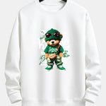 Graffiti Bear Print Relax Fit Sweatshirt