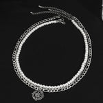 Retro Compass Multi-Layered Pendant Necklace 3Pcs/set