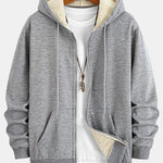 Teddy Fleece Lined Zip Up Hoodie