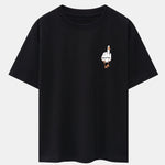 Duck You Print Drop Shoulder Oversize T-Shirt