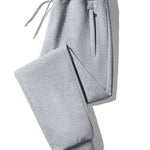 3 Pieces Solid Zipper Pocket Cotton Jogger Pants
