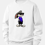 Sunglasses Rabbit Print Relax Fit Sweatshirt