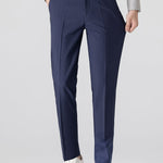 Long Sleeve Stripe Button Up Shirt & Slim Fit Tapered Trousers