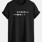 Regular Fit Don't Quit Print Cotton T-Shirt