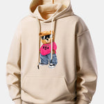 Hip Hop Bear Print Relax Fit Hoodie