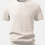 Waffle Ribbed Hem T-Shirt