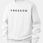 Freedom American Flag Print Relax Fit Sweatshirt