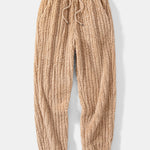 Relax Fit Stripe Kangaroo Pocket Teddy Hoodie & Jogger Pants