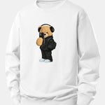Fashion Bear Taking Photo Print Relax Fit Sweatshirt