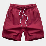 Solid Drawstring Swim Shorts