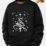 Christmas Jesus Print Teddy Fleece Lined Sweatshirt