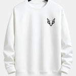 Head Deer Print Relax Fit Sweatshirt