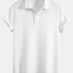 Checkered Jacquard  Polo Shirt