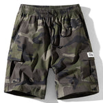 3 Pieces Camouflage Drawstring Cargo Shorts
