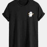 Regular Fit Beer Ghost Print Cotton T-Shirt