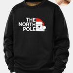Santa Claus Slogan Print Teddy Fleece Lined Sweatshirt
