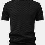 Diamond Crochet Knitted T-Shirt