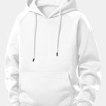 Koi Fish Lotus Print Drawstring Hoodie