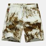 Ink Print Zipper Pocket Shorts
