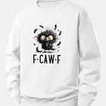 Crow Print Relax Fit Sweatshirt