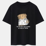 Funny Doctor Dog Print Drop Shoulder Oversize T-Shirt