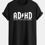 Regular Fit ADHD Print Cotton T-Shirt