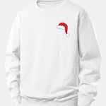 Christmas Hat Print Relax Fit Sweatshirt