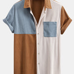Colorblock Corduroy Shirt