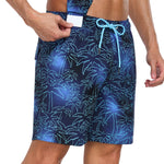 2 In 1 Palm Tree Print Swim Shorts