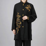 Buddha Stones Auspicious Clouds Embroidery Meditation Prayer Spiritual Zen Tai Chi Qigong Practice Unisex Clothing Set (Extra 30% Off | USE CODE: FS30)