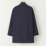 Loose cardigan cotton and linen Coat
