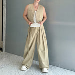 Casual Short Cardigan Vest Wide Leg Trousers Workwear Two-piece Set