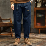 American Retro Patchwork Straight-leg Cargo Pants