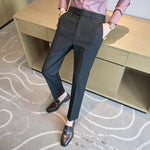 Casual Slim-fit Striped Trousers
