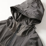 Color-blocked Large Pocket Shooded Windbreaker