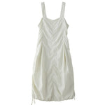 Women's Casual Drawstring Ruched Cargo Jumper Dress