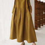 Zeagoo Women's Dress Loose Casual Baggy Oversized Long Sleeve Midi Dress
