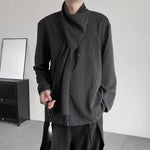 French Retro Scarf Casual Shirt